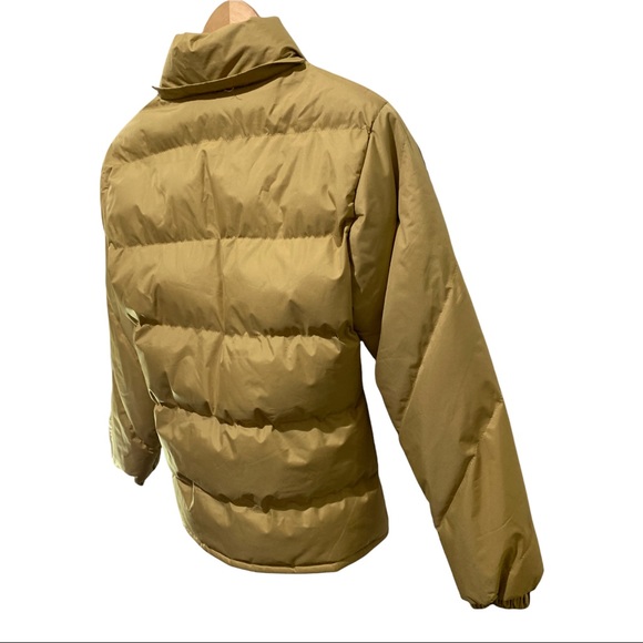 SAIPING HIGH QUALITY FASHION GOLD FULL ZIP VELCRO QUILTED PUFFER JACKET SIZE S/P - Picture 5 of 16